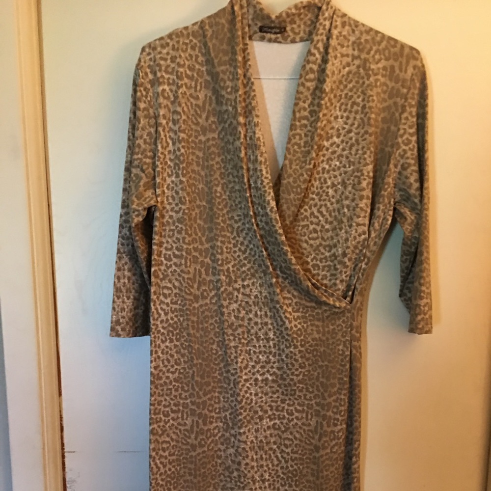 J McLaughlin Leopard print dress XL